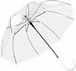 siepasa women’s clear bubble transparent umbrella-auto open clear dome umbrella with classic hook handle for gentlemen and ladies wedding, bridal parties, outing and large group gathering, graduation, prom, or everyday city walking logo
