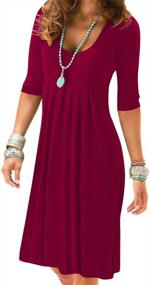 img 4 attached to Stylish And Modest Work Attire: LEIYEE Women'S Half Sleeve Empire Waist Tunic Dresses