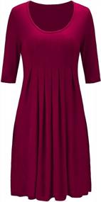 img 2 attached to Stylish And Modest Work Attire: LEIYEE Women'S Half Sleeve Empire Waist Tunic Dresses