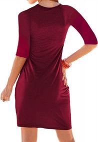 img 3 attached to Stylish And Modest Work Attire: LEIYEE Women'S Half Sleeve Empire Waist Tunic Dresses