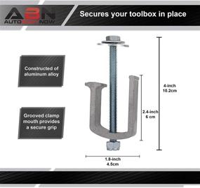 img 2 attached to 🔧 ABN Flush Mount Truck Bed Tool Box Clamps - 1 Pack Truck Toolbox Mounting Hardware Clamps Pickup Tool Box Mounting Kit