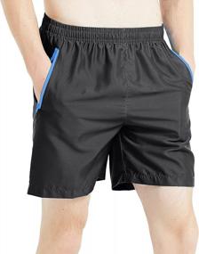 img 2 attached to Quick-Dry Swim Trunks With Zippered Pockets And Mesh Lining For Men By MADHERO