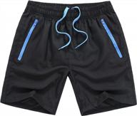 quick-dry swim trunks with zippered pockets and mesh lining for men by madhero logo
