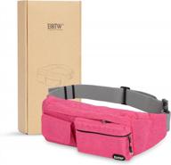 versatile eotw fanny pack for running, hiking and traveling - lightweight waist bag with 4 pockets for men and women - convenient phone carry logo