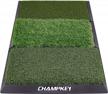 champkey professional tri-turf golf practice mat with heavy-duty rubber backing - perfect for indoor and outdoor training logo