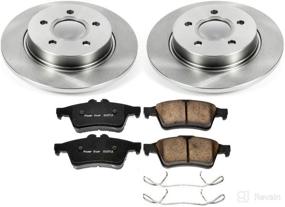 img 1 attached to 🚗 Enhance Vehicle Performance with Power Stop KOE5975 Autospecialty Rear Replacement Brake Kit: OE Brake Rotors & Ceramic Brake Pads