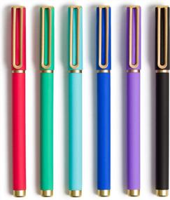 img 4 attached to U Brands Soft Touch Catalina Felt Tip Pens, Assorted Ink Colors, 0.7Mm Point Size, Pack Of 6 (4374E06-24)