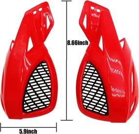 img 3 attached to 🏍️ Lozom 7/8" Motorcycle Handguards: Ultimate Handlebar Protection for Motocross, Supermoto, Racing, Dirt Bike ATV - Red