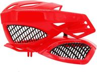 🏍️ lozom 7/8" motorcycle handguards: ultimate handlebar protection for motocross, supermoto, racing, dirt bike atv - red логотип