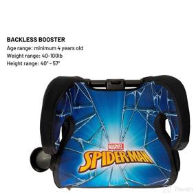 img 1 attached to 🚗 Spider-Man Blue Web KidsEmbrace High Back Booster Car Seat with Marvel Theme