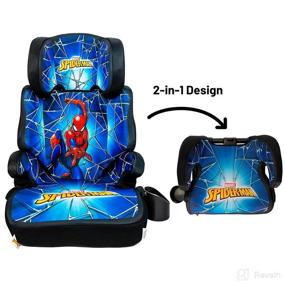 img 3 attached to 🚗 Spider-Man Blue Web KidsEmbrace High Back Booster Car Seat with Marvel Theme