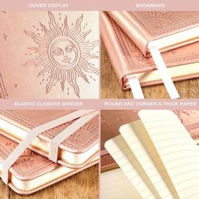 img 2 attached to The Sun: Premium Ruled Notebook With Thick Pages, Dividers, And Pocket - Classic Faux Leather Design For Writing And Journaling