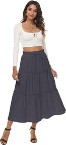 img 1 attached to LNX Womens Waisted Skirts Drawstring Women's Clothing and Skirts