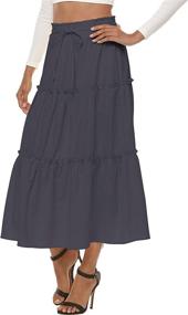 img 2 attached to LNX Womens Waisted Skirts Drawstring Women's Clothing and Skirts