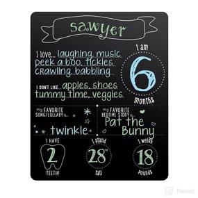 img 4 attached to 👶 Pearhead Monthly Baby Milestone Chalkboard | Gender-Neutral Baby Photo Prop Board