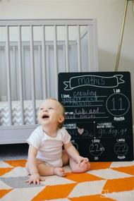 img 2 attached to 👶 Pearhead Monthly Baby Milestone Chalkboard | Gender-Neutral Baby Photo Prop Board