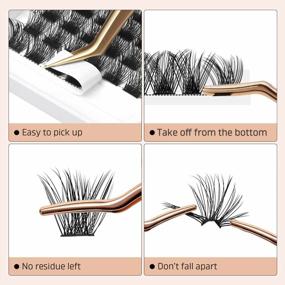 img 1 attached to 72 Pcs Lash Clusters DIY Eyelash Extension D Curl Mix 8-16mm: Reusable, Professional Volume Style D 8-16 Lashes