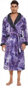 img 4 attached to Stay Cozy And Comfortable In Ccko Men'S Hooded Robe - Warm And Soft Plush Bathrobe With Pockets For All Sizes M-4XL