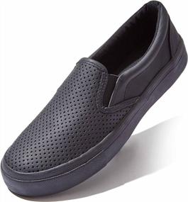 img 4 attached to Comfortable And Stylish Slip-On Platform Sneakers With Thick Soles For Everyday Wear