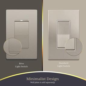 img 2 attached to ENERLITES Rêve Collection Lighted Decorator Switch With Locator Light, Matte Nickel Finish, 3-Way Or Single Pole, 3 Wire, Grounding Screw, Residential Grade, 15A 120V, UL Listed - Model RL93150-NK