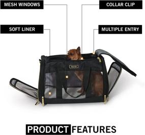 img 3 attached to 🐾 Kenneth Cole Reaction Collapsible Travel Pet Carrier: Portable Folding Kennel Crate for Dogs, Cats, and Rabbits up to 16 lbs