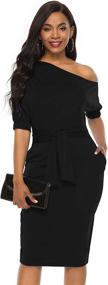 img 3 attached to Nature Comfy Elegant Shoulder Pockets Women's Clothing ~ Dresses