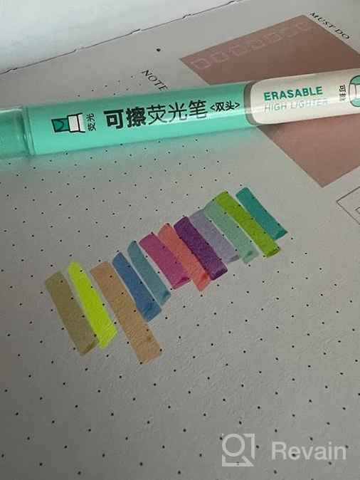 img 1 attached to 6-Pack Erasable Double Head Highlighters With Chisel Tip Assorted Colors For Smooth Writing. review by Khalil Hopp