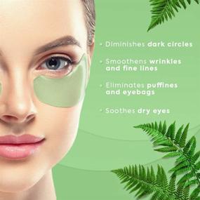 img 3 attached to Гелевые патчи для кожи вокруг глаз с зеленым чаем и коллагеном - решение проблемы темных кругов и отечности - эффективное средство для ухода за глазами для женщин