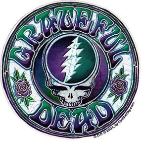 img 4 attached to 🌈 Vibrant Grateful Dead Steal Your Face Batik Window Sticker/Decal - 6" Circular - Enhance Your Sky