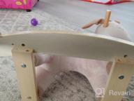 img 1 attached to Labebe Stuffed Animal Rocker Toy - 2 In 1 Wooden Reindeer Rocking Horse For Kids 6-36 Months - Perfect Child Rocking Toy And Animal Ride On review by Quvarious Morrow