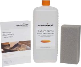 img 1 attached to Colourlock Leather Fresh Dye DIY Repair Colour Restorer For Scuffs And Small Cracks On Car Interiors 1 Litre Compatible With Porsche Bordeauxrot/Bordeaux Red