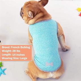 img 1 attached to 👕 KYEESE 2-Pack Quick Dry Stretchy Dog T-Shirts with Reflective Label - Soft Sleeveless Vest Dog Clothes for Small to Medium Dogs