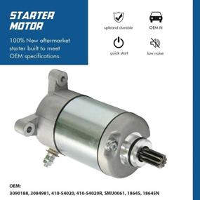 img 3 attached to 🛵 Enhanced Starter Motor Drive Combo Kit for Polaris ATV UTV 325 330 335 425 500 with OE # 113528 18645 495713 3084981 3090188 - Ideal for Sportsman Scrambler Magnum Trail Boss and Ranger Models