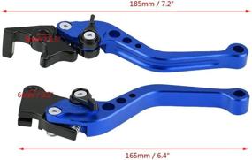 img 2 attached to 🏍️ Blue Motorcycle Clutch Lever, 7/8" Brake and Clutch Levers for Motorcycle Motorbikes, Pit Bikes, and Motos