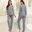women's long sleeve notched collar pajama set with button down sleepwear, 2 piece pjs (sizes s - xxl) logo