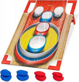 img 4 attached to Shop The GoSports Cornhole Bean Bag Toss Set - Complete With 1 Target, 8 Bean Bags, And A Durable Carrying Case!