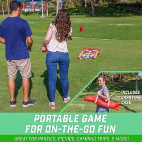 img 1 attached to Shop The GoSports Cornhole Bean Bag Toss Set - Complete With 1 Target, 8 Bean Bags, And A Durable Carrying Case!