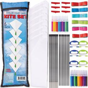 img 3 attached to Проявите творческий подход с комплектом Hapinest DIY Kite Kit: веселое занятие на свежем воздухе для детей!