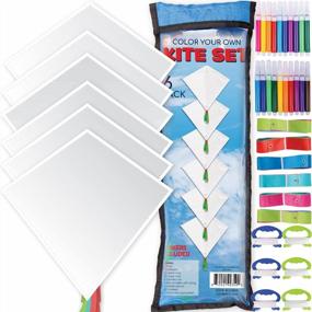 img 4 attached to Проявите творческий подход с комплектом Hapinest DIY Kite Kit: веселое занятие на свежем воздухе для детей!