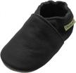 soft sole leather infant shoes for baby and toddler - dark grey pre-walkers by sayoyo logo