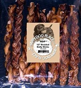 img 2 attached to 🐶 HDP Braided 12" Bully Sticks: Odor-Free, Long-Lasting Chews - Pack of 10
