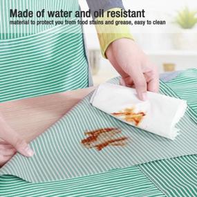 img 1 attached to LEPO Waterproof Chef Apron With Pockets And Hand Scrub Towel Design - Adjustable Bib Cooking Apron For Women And Men, Ideal For BBQ, Drawing And Crafting - Thicker Material In Green Color