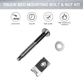 img 3 attached to 🔧 High-Quality Truck Bed Mounting Bolt Nut Hardware Kit for Ford F250 F350 Super Duty Trucks 1999-2016 | Replaces OEM Part Numbers W706640S900, W706641S900, W708770S436, XC3Z9900038AA | 924-311 Compatible