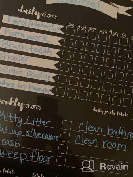 img 1 attached to Magnetic Chore Chart Set: Track Multiple Kids' Behavior & Rewards With Jennakate'S Dual 11X14 Dry Erase Boards review by Carrie Anderson