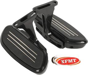 img 2 attached to 🛵 XFMT Black Passenger Footboard Floorboard Bracket Kit: Ideal for Harley Streamliner Style Touring Road Street Glide 1993-2022