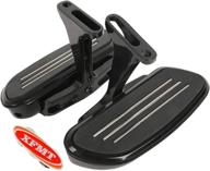 🛵 xfmt black passenger footboard floorboard bracket kit: ideal for harley streamliner style touring road street glide 1993-2022 logo