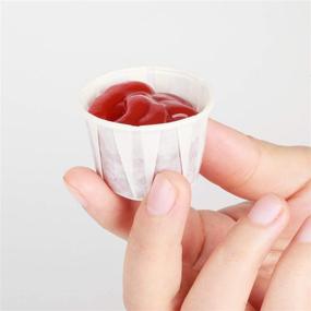 img 4 attached to 🍏 Treated Paper Souffle Portion Cups, 1oz-250ct, Ideal for Measuring, Medicine, Samples, Jello Shots, Harvest Paper | Compostable, Golden Apple Portion Cup