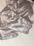 img 1 attached to Upgrade Your Sleepwear with JYHER's Classic Button Satin Pajamas review by Nathan Jankowski