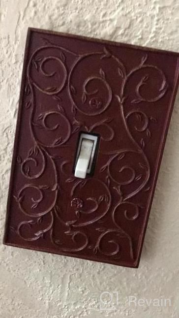 img 1 attached to Add An Elegant Touch To Your Home With Meriville French Scroll Electrical Outlet Wall Plate Cover In Pompeii Gold review by Albert Bohimia