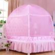 cdybox pink princess mosquito net for twin full queen beds with stand - elegant bed tent canopy curtains and netting logo